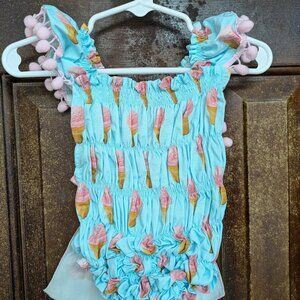 Phi Clothing Blue and Pink Romper